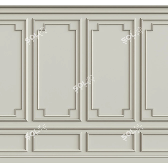 3D Wall Moulding: Versatile Design Solution 3D model image 1