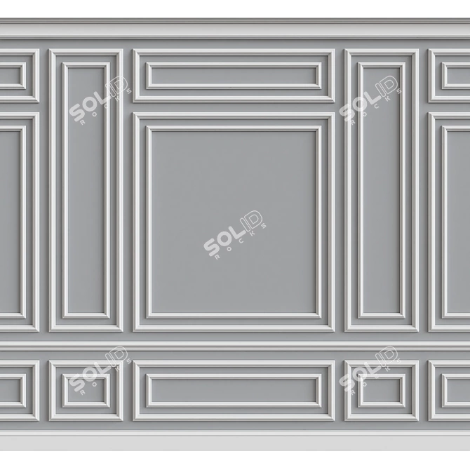 3D Wall Moulding: Elegant and Versatile Design 3D model image 1