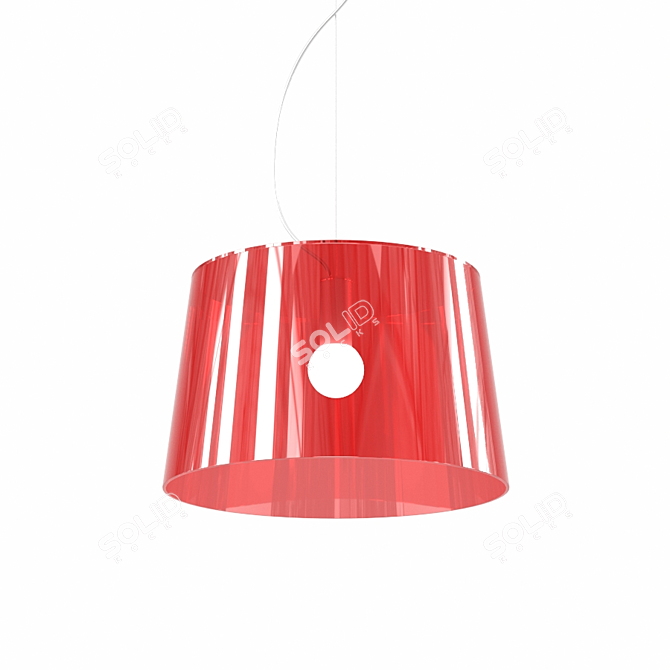 Polycarbonate Diffuser Suspension Lamp 3D model image 3