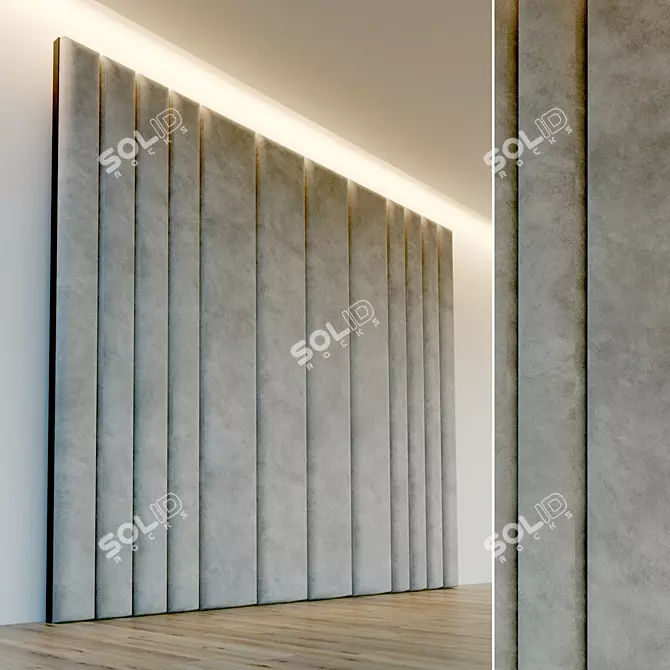 Customizable Soft Panel Wall Décor 3D model image 1