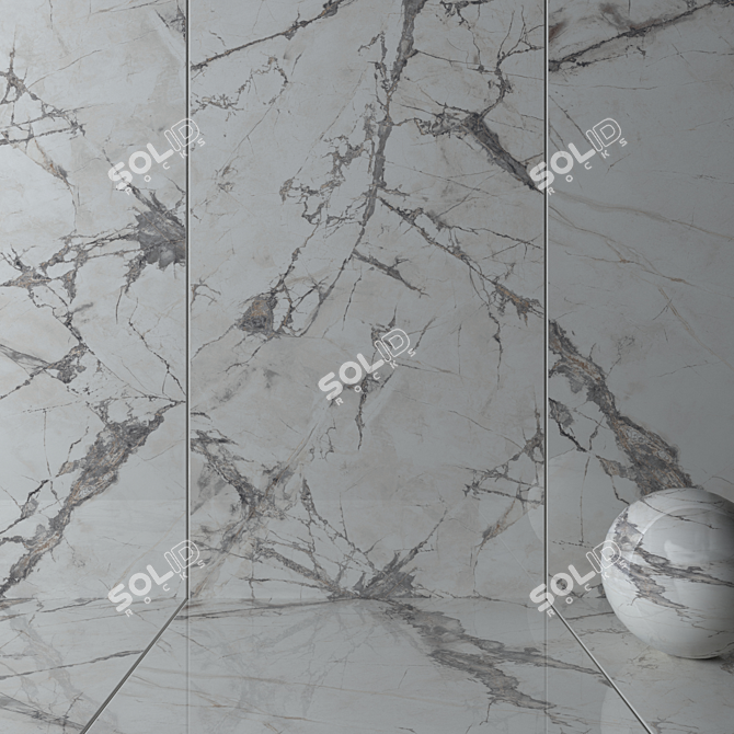 HD Multi-Texture Wall Tiles 3D model image 2