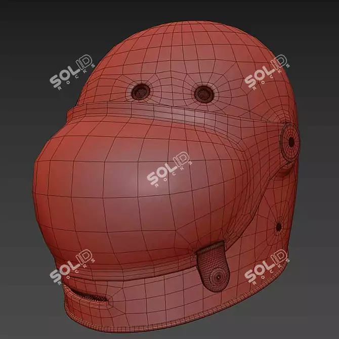 Sleek Bell Bullitt Motorcycle Helmet 3D model image 3