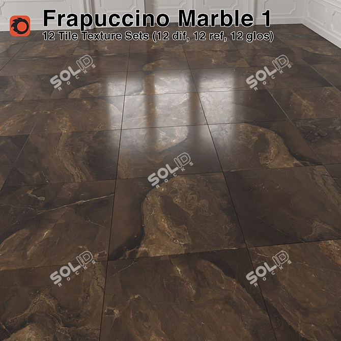 Premium Frapuccino Marble Tiles 3D model image 1