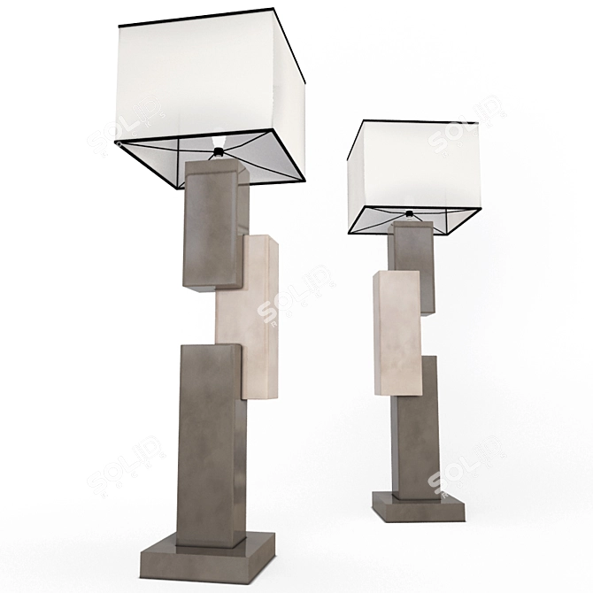 Charolles Floor Lamp: Elegant 3D Design 3D model image 1
