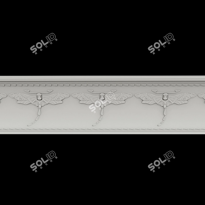 Artistic Eaves K-502: Elegant Design 3D model image 1