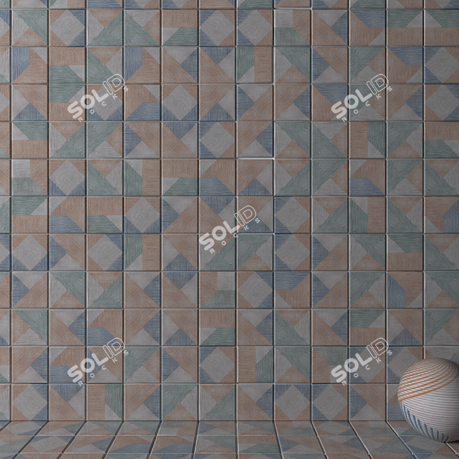 ABK PLAY Sting Multicolor Wall Tiles 3D model image 2