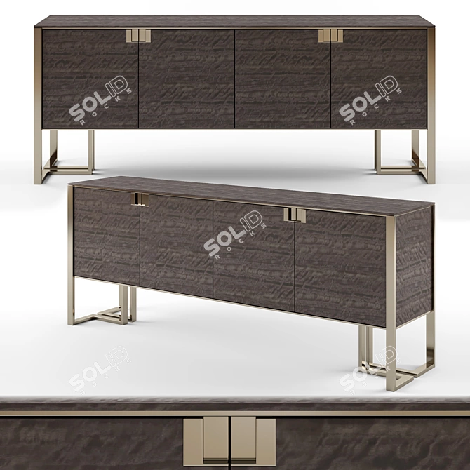 Elevate Series Wood Sideboard 3D model image 1