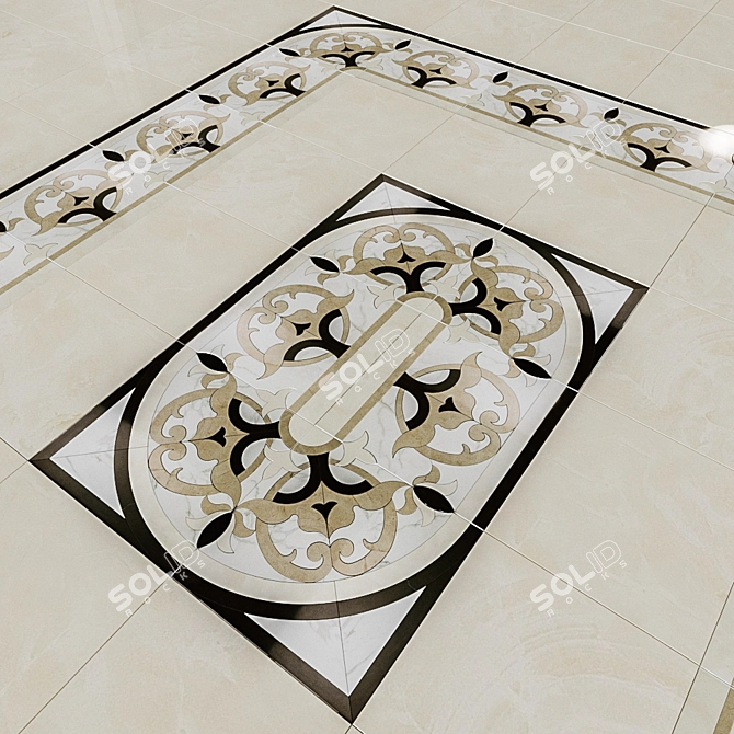 MARVEL PRO Elegance Angolo: Exquisite Decor for Floors 3D model image 2