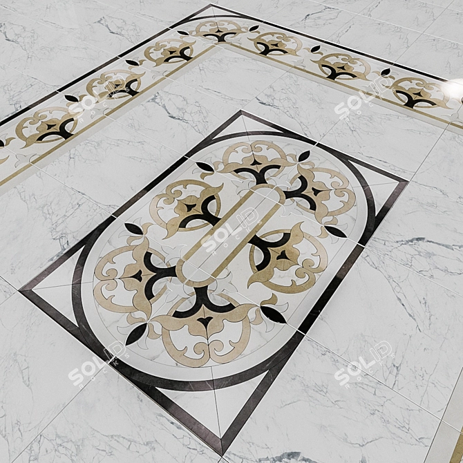 MARVEL PRO Elegance Angolo: Exquisite Decor for Floors 3D model image 3