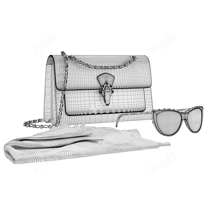 Louis Vuitton Victoire: Elegant Monogram Handbag 3D model image 2