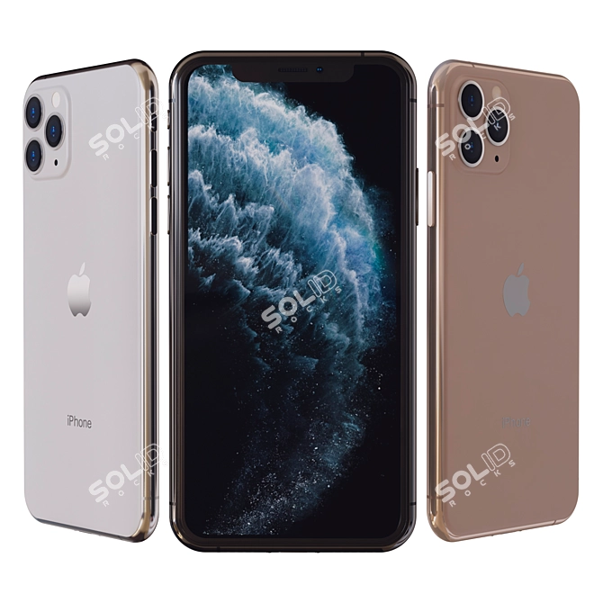 Apple iPhone 11 Pro: Sleek 3D Model 3D model image 2