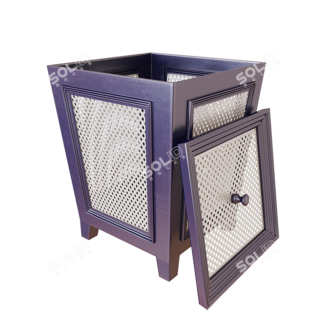 Metal Storage Basket for Kitchen & Bathroom 3D model image 1