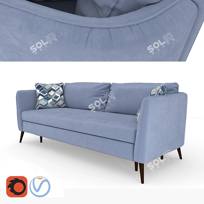 Title: Alicante Sofa Bed by Hoff 3D model image 2