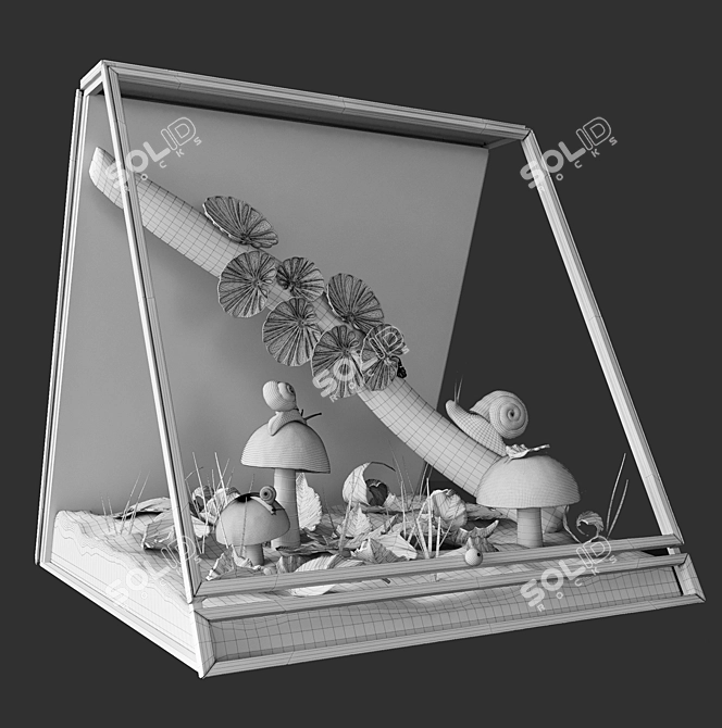 Snail Terrarium: A Tiny Natural Escape 3D model image 3