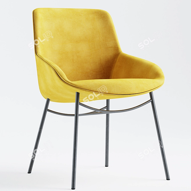 ErgoNoom: Modern Comfort Chair 3D model image 1