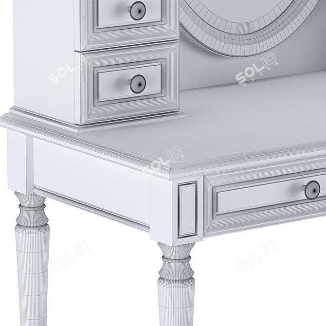 Title: Classic Style Dressing Table Set 3D model image 3