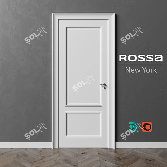 Rossa NY RD1001: Customizable Interior Doors 3D model image 2