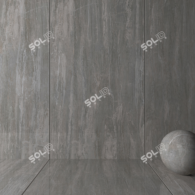 Sensi Wide Arabesque Silver: HD Multi-Texture Wall & Floor Tiles 3D model image 2