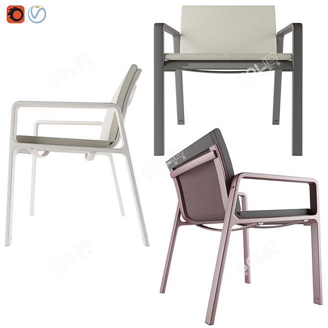 Title: Park Life Outdoor Armchair 3D model image 2