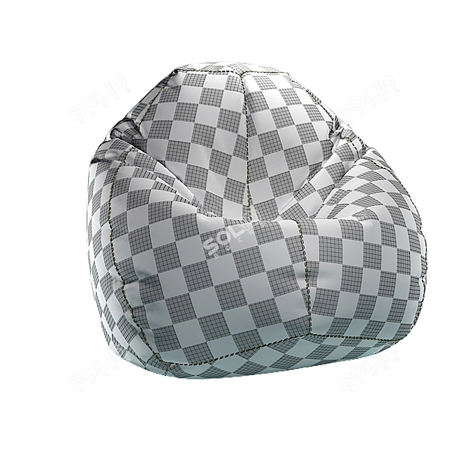 Pear Chair: Stylish and Comfy Bag Chair 3D model image 2