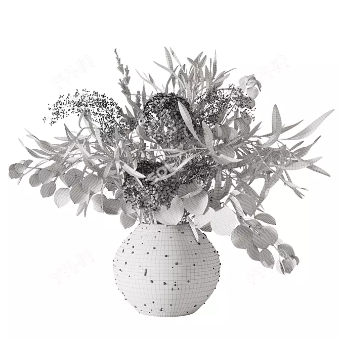 Blooming Beauty: Spring Floral Bouquet 3D model image 3