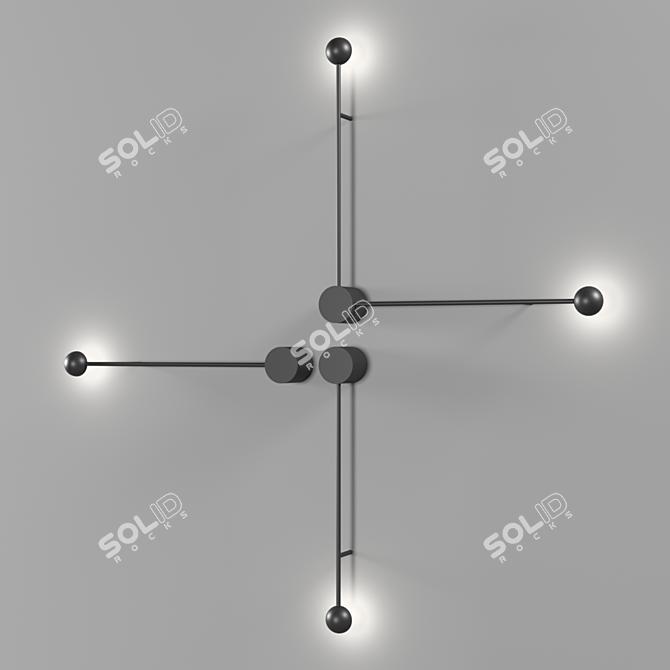 Sleek Modern Wall Light 3D model image 1