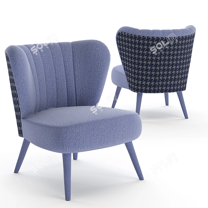 Coubert Lounge Chair - Modern Elegance for Maximum Comfort 3D model image 1