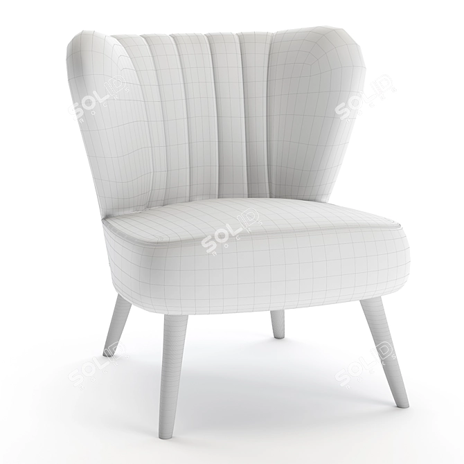Coubert Lounge Chair - Modern Elegance for Maximum Comfort 3D model image 3