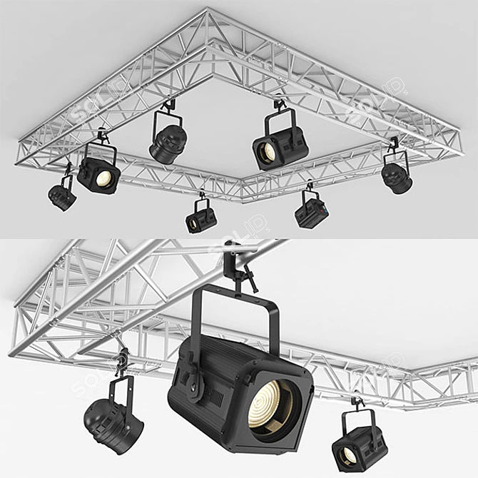  Versatile Stage Lighting Assembly 3D model image 1