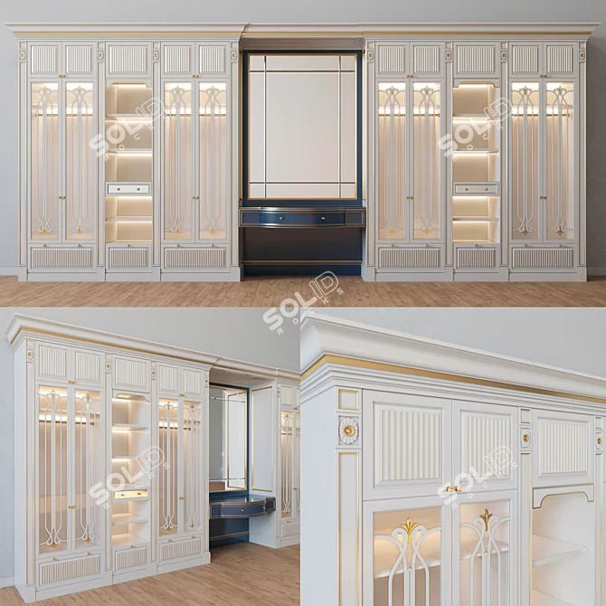 Timeless Elegance Wardrobe 3D model image 1