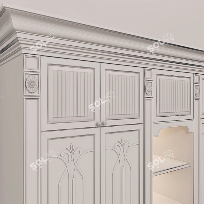 Timeless Elegance Wardrobe 3D model image 2