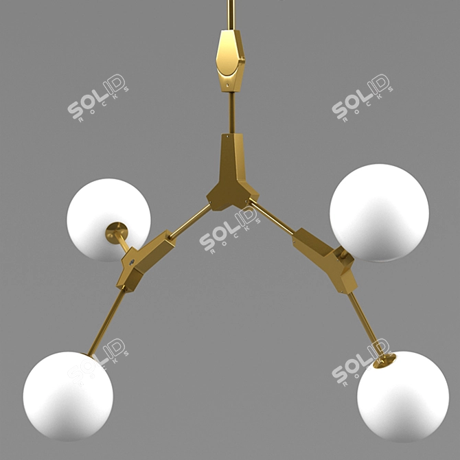 Cosmic Cluster Chandelier 3D model image 1