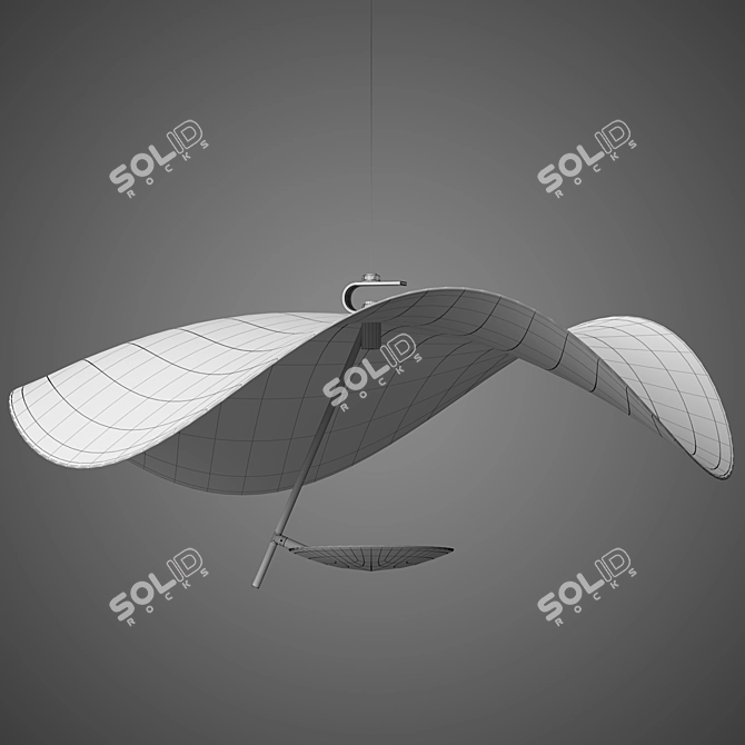 Elegant Lederam Manta Pendant 3D model image 3