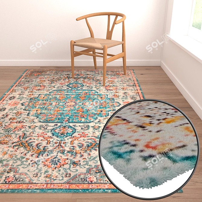 Luxury Carpet Set: High-Quality Textures 3D model image 2