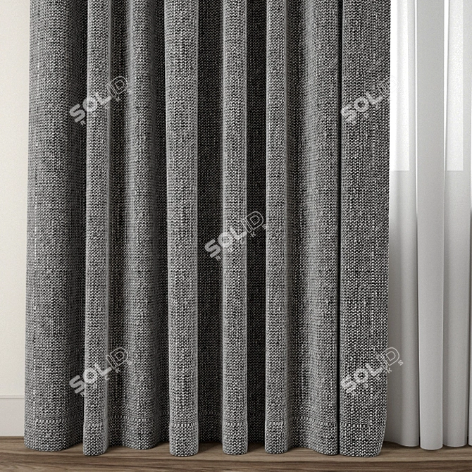 Detailed Curtain Model - 3D Max & OBJ Archive 3D model image 2