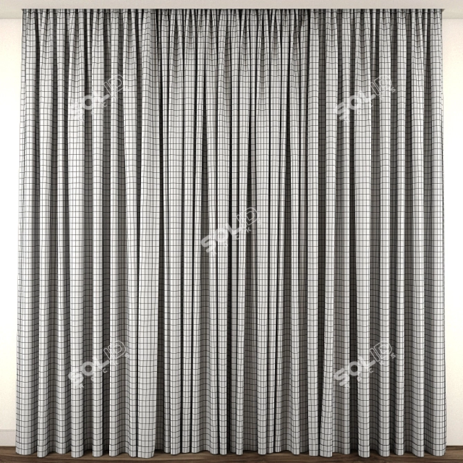 Detailed Curtain Model - 3D Max & OBJ Archive 3D model image 3