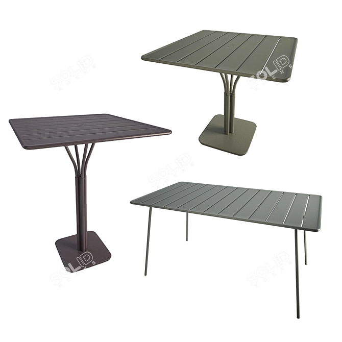 Luxembourg Metallic Outdoor Furniture 3D model image 1