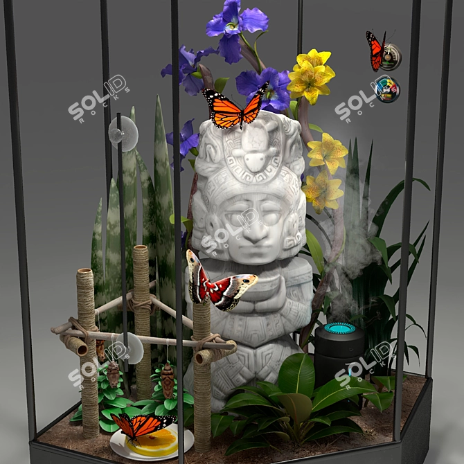 Title: Insectarium Terrarium: Ideal Habitat for Butterflies 3D model image 2