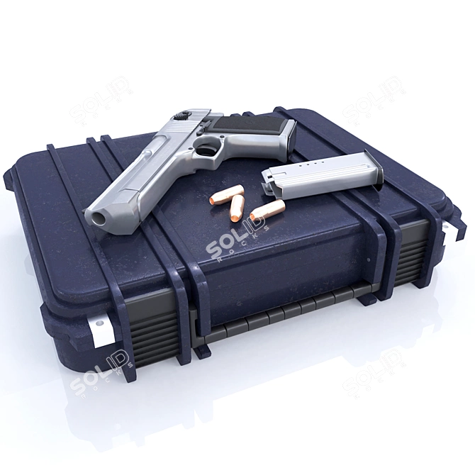Desert Eagle Pistol Box: Ultimate Weapon Kit 3D model image 3