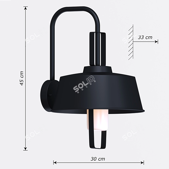 Nowodvorski Provence Outdoor Wall Light 3D model image 2