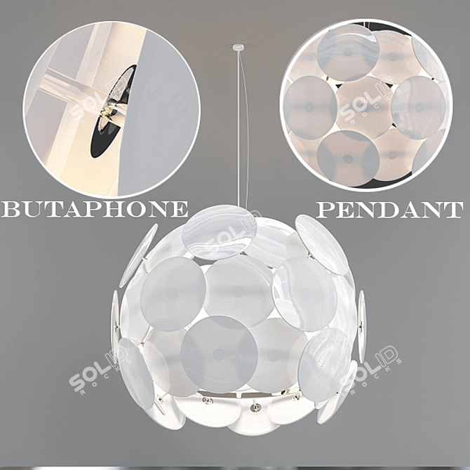 Modern Butaphone Pendant Chandelier 3D model image 1