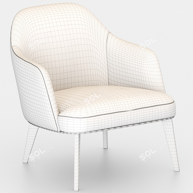 Poliform Jane: Stylish Armchair for Modern Living 3D model image 3