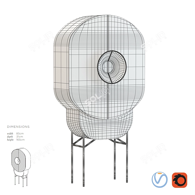 De Castelli Polifemo Cabinets & Bookcases 3D model image 2