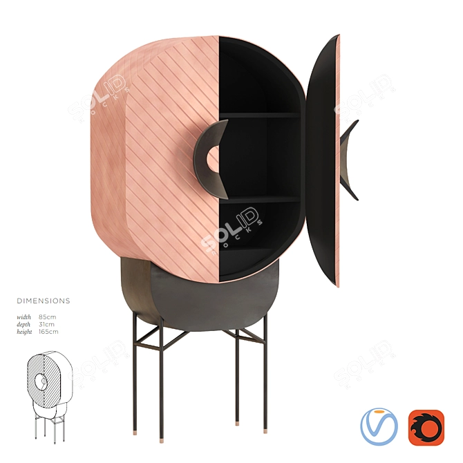 De Castelli Polifemo Cabinets & Bookcases 3D model image 3