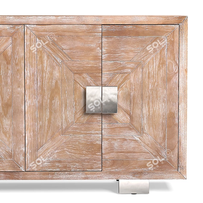 Baylor Washed Media Credenza 3D model image 2
