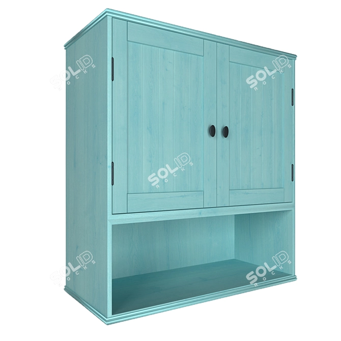 Title: Corona Render Wall-Mounted Cabinet 3D model image 1