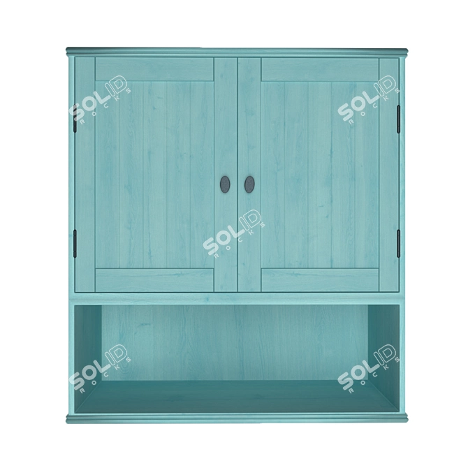 Title: Corona Render Wall-Mounted Cabinet 3D model image 2