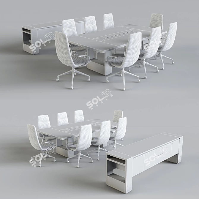 Luxurious Mobica LUXEMBOURG Office Set 3D model image 3