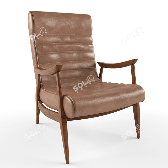 Dwellstudio Hans Accent Chair: Modern Elegance for Any Space 3D model image 1