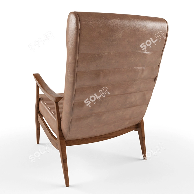 Dwellstudio Hans Accent Chair: Modern Elegance for Any Space 3D model image 2